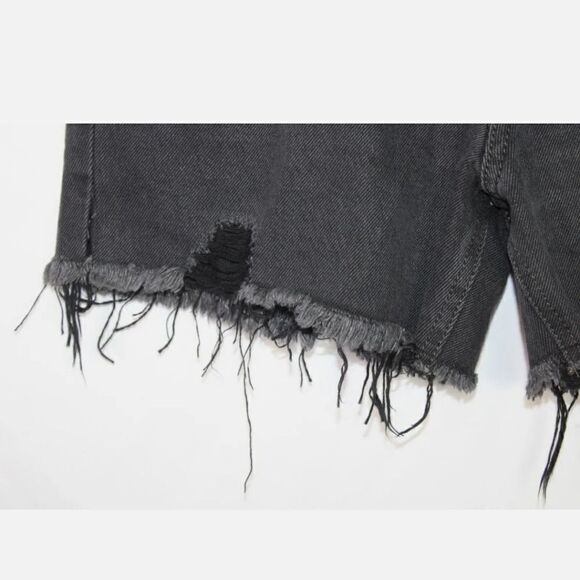 Free People Makai Cutoff Jean Shorts Washed Black Retail $68 SIZE 25 - Picture 6 of 12